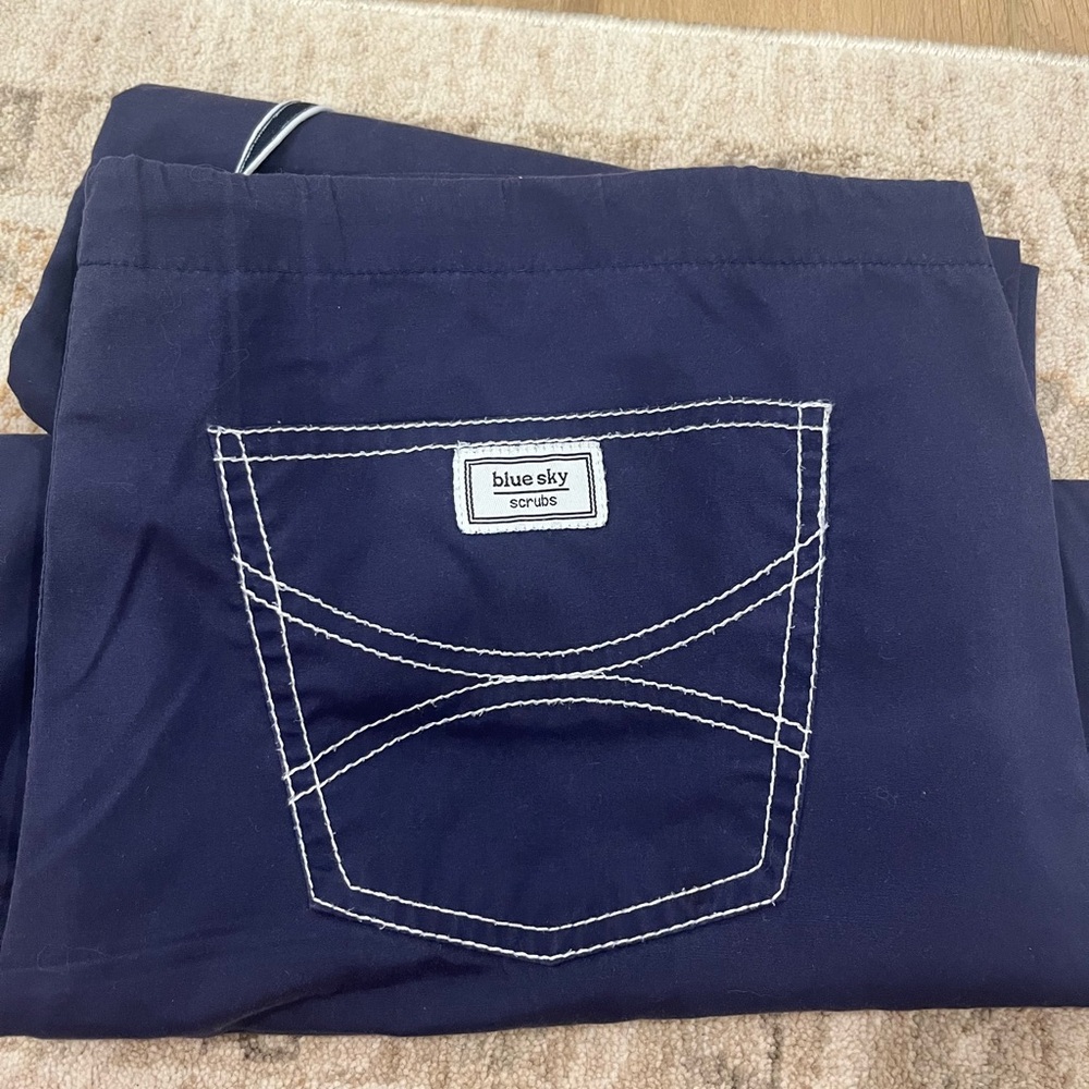 Blue sky scrub pants